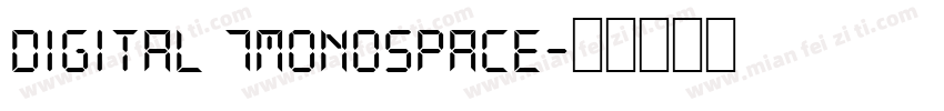 Digital 7monospace字体转换